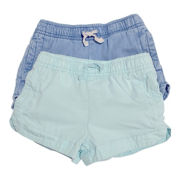 019 Carter’s Teal & Denim Shorts (Set Of 2) - Picture 1 of 1